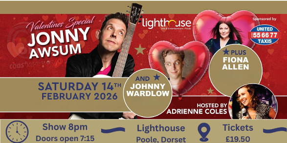 valentines, love, show, comedy club, fiona allen, jonny awsum, coastal comedy,
