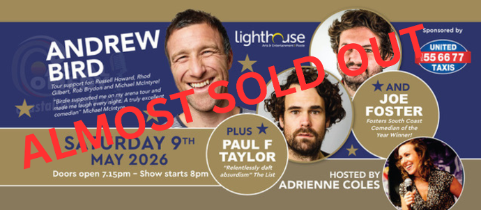 coastalcomedy, simon brodkin, comedy club, andrew bird, jake lambert, 2026, nightlife, show, poole, dorset, 