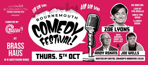 bournemouth comedy festival, standup, troy hawke, zoe lyons, coastal comedy,