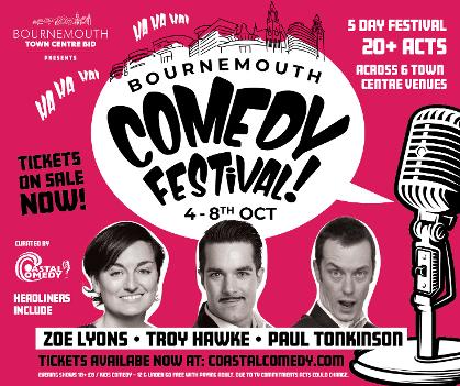 bournemouth comedy festival, zoe lyons, troy hawke, coastal comedy club, comedy club, gig, live, standup,
