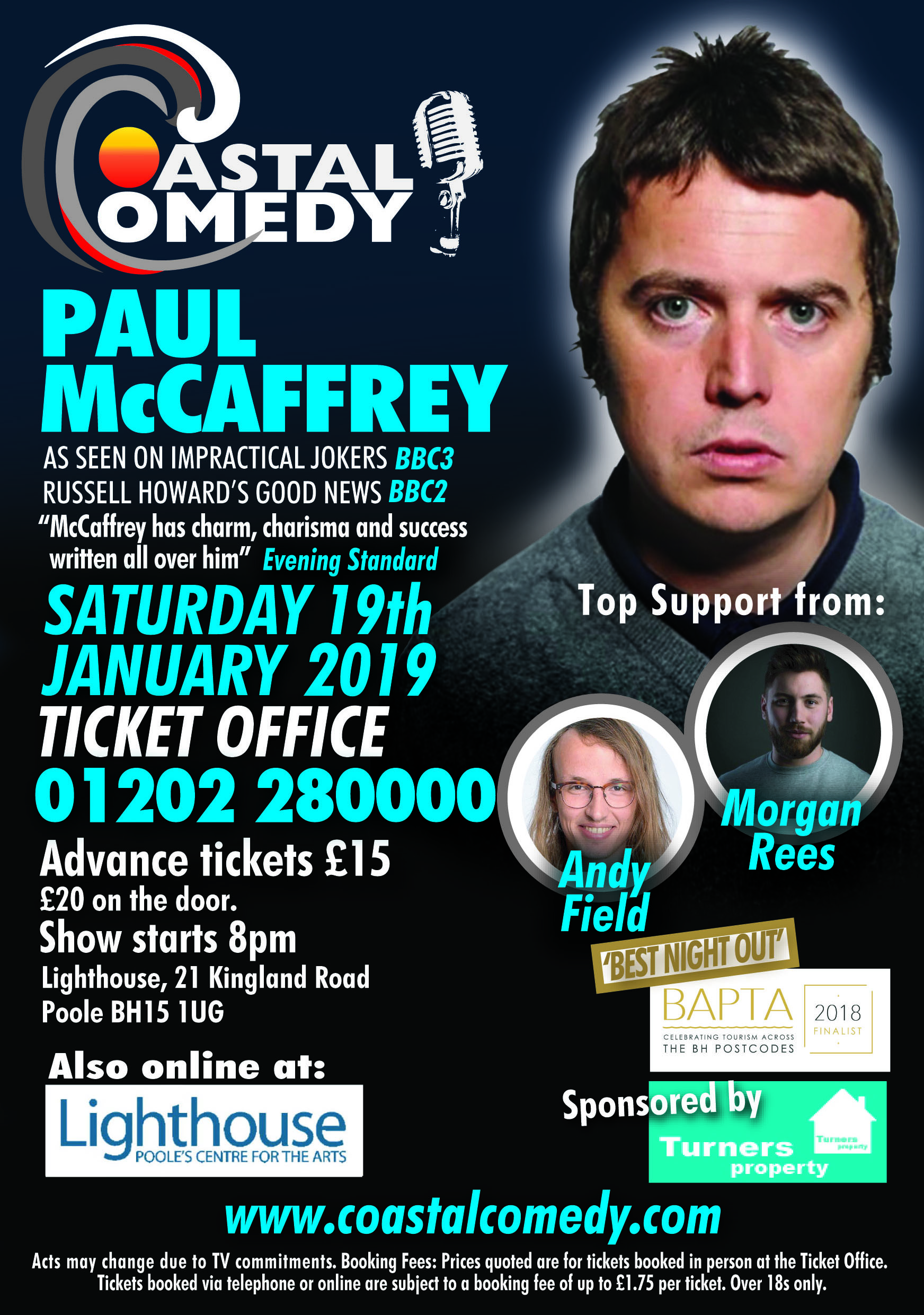 paul mccaffrey, comedy, lighthouse, poole, dorset, comedian, comic, jokes, funny,