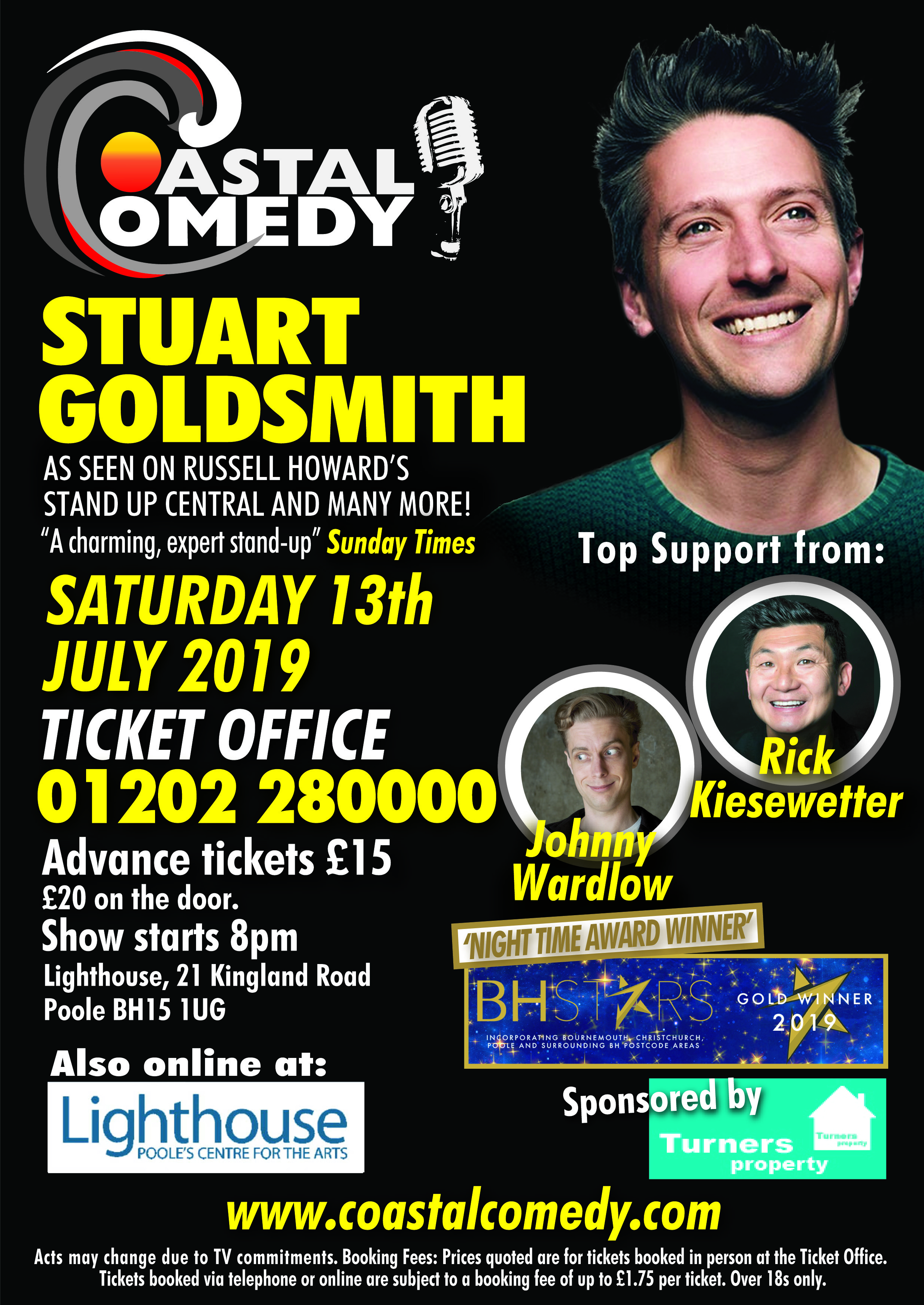 stuart goldsmith, comedy, comedy club, poole, lighthouse, coastal comedy,