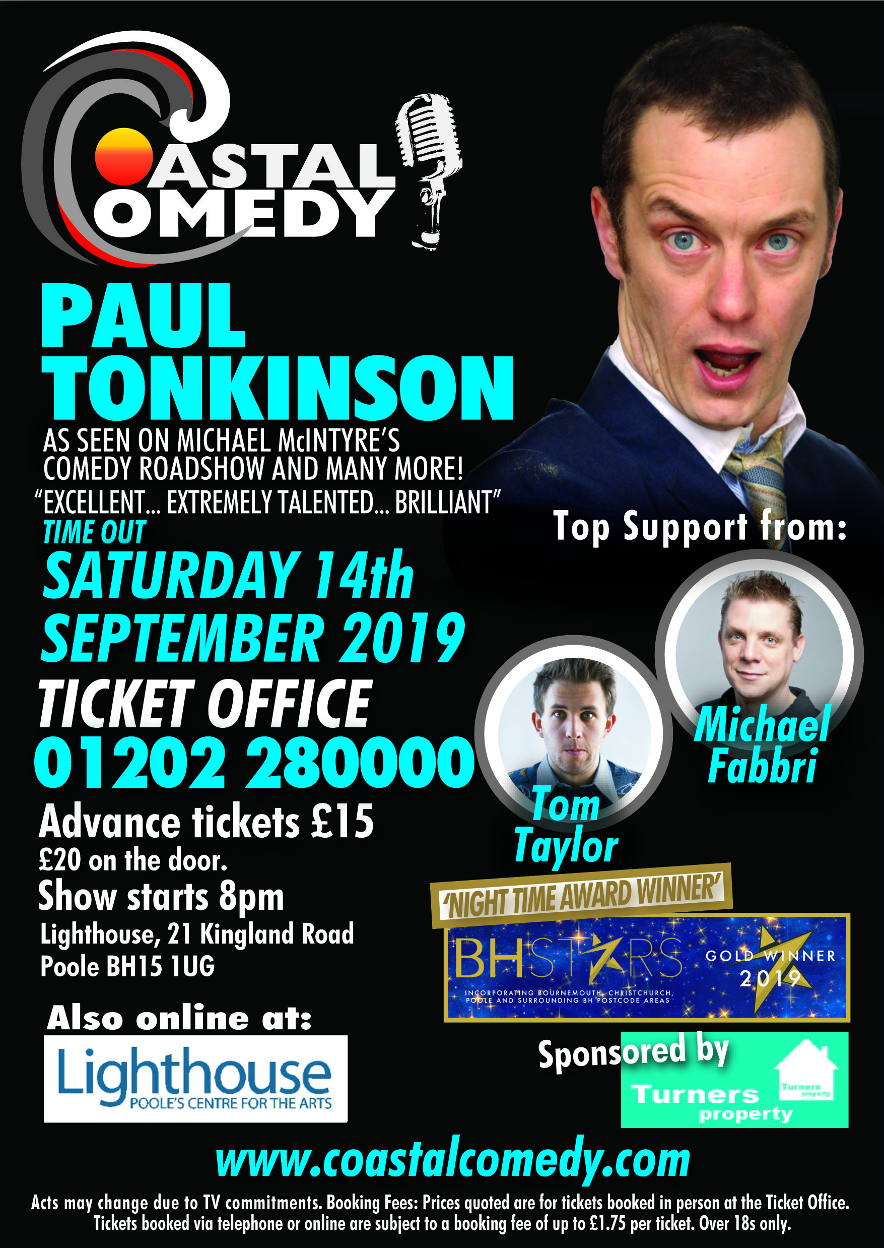 paul tonkinson, comedy club, comedy, standup, coastal comedy, lighthouse, dorset, whatson, arts,