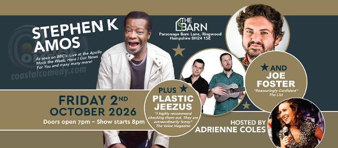 Stephen k amos, comedy, standup, coastalcomedy, show, comedyclub, poole, 