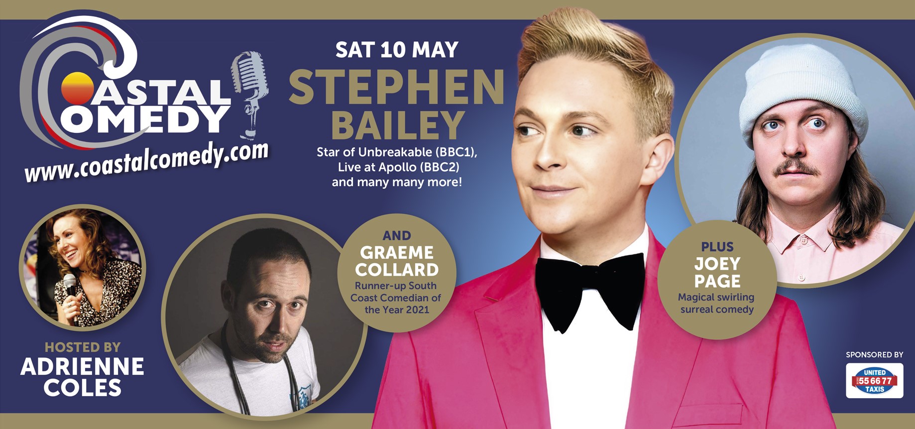 standup, comedy club, poole, coastal comedy, tv names, comedian, comic, 