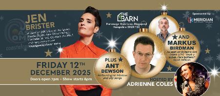 Jen brister, christmas, show, comedy club,  standup, whatson, live, gig, ringwood, coastal comedy, 