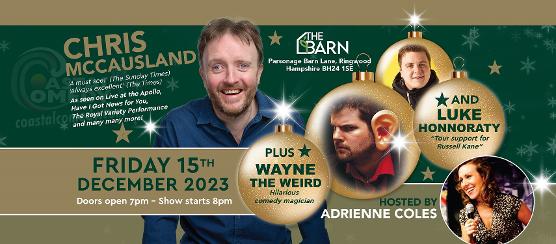 chris mccausland, christmas show, gig, live, standup, coastal comedy, 