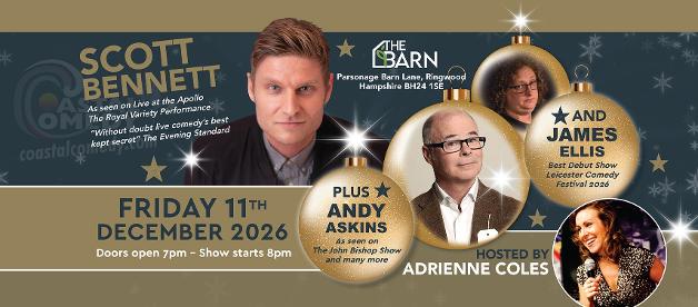 scott bennett, andy askins, comedy, standup, ringwood, comedyclub, whatson, standup, scott bennett, christmas show, live, theatre, performance
