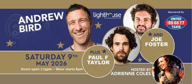 coastalcomedy, simon brodkin, comedy club, andrew bird, jake lambert, 2026, nightlife, show, poole, dorset, 