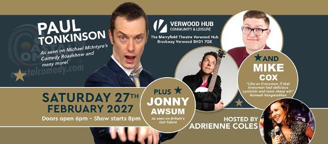 paultonkinson, comedy, comedyclub, verwood, show, coastalcomedy, 27th feb 2027, gig, live, nightlife, 