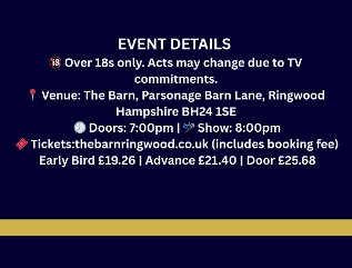 comedy, hampshire, ringwood, comedyclub, show, gig, standup, live