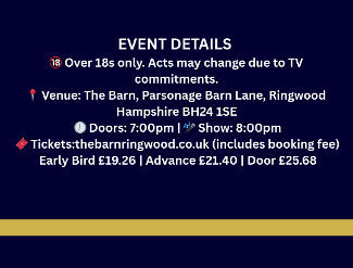 standup, hampshire, ringwood, show, gig, standup, coastal comedy, stephen k amos,