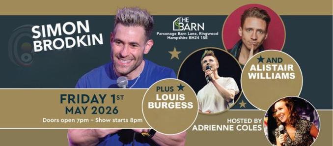 coastalcomedy, simon brodkin, comedy club, andrew bird, jake lambert, 2026, nightlife, show, poole, dorset, 
