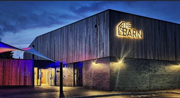 the barn, ringwood, exterior, hampshire, comedy club, coastal comedy, 